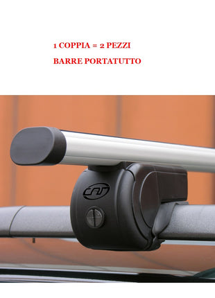 BARRE PORTATUTTO IN ALLUMINIO CAM PORTABAGAGLI PER TETTO AUTO 127CM COMPATIBILE CON VOLVO V50 SW Rail aperti da anno 2005 PORTAPACCHI PER REALING ALTI PORTATA 100KG