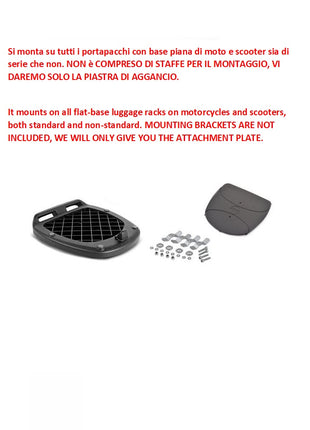 PER YAMAHA AEROX 50 R MAX BIAGGI  BAULETTO GIVI B360 TECH 39LT BAULE VALIGIA PER PORTAPACCHI POSTERIORE MOTO SCOOTER+PIASTRA+KIT MONTAGGIO PER 2 CASCHI JET-1 CASCO INTEGRALE/MODULARE