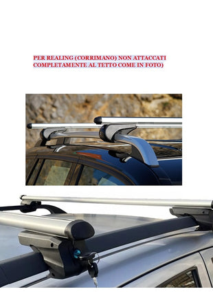 BARRE DA TETTO PER AUTO PORTAPACCHI BARRA PORTATUTTO PER VOLVO XC90 2010 BP023 PORTABAGAGLI 135-140CM PER RAILING ALTI IN ALLUMINIO OMOLOGATI CON SERRATURA  2 CHIAVI