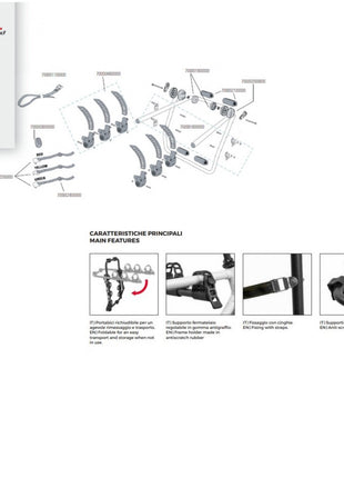 COMPATIBILE CON VOLKSWAGEN PASSAT (B7) dal 11 al 14 PORTABICI POSTERIORE AUTO PER PORTARE 3 BICI PORTABICICLETTE MENABO CON 3 POSTAZIONI IN ACCIAIO E REGOLAZIONI MAX 45KG