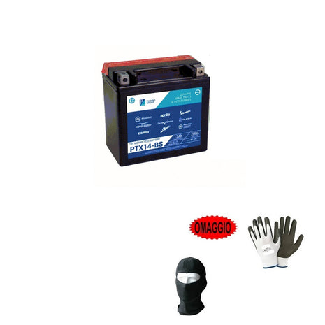 BATTERIA YTX14-BS PIAGGIO (SIGILLATA E PRONTA AL MONTAGGIO)12V/12AH BATTERIE PER MOTO FAI DA TE SPECIFICA 150X87X145MM COMPATIBILE CON APRILIA Caponord Rally 1200 2015 A 2016