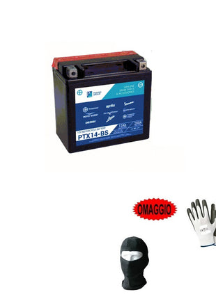 BATTERIA YTX14-BS PIAGGIO (SIGILLATA E PRONTA AL MONTAGGIO)12V/12AH BATTERIE PER MOTO FAI DA TE SPECIFICA 150X87X145MM COMPATIBILE CON APRILIA Dorsoduro 1200 2010 A 2016