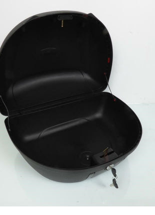 PER APRILIA RSV4 RR ABS  BAULETTO 52 LITRI SIFAM COMPLETO DI PIASTRA+MANIGLIA+KIT MONTAGGIO VALIGIA BAULE PER PORTAPACCHI POSTERIORE DI MOTO SCOOTER PER 2 CASCHI NERO OPACO