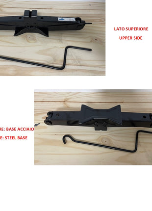 PER VOLKSWAGEN TIGUAN CRIC A PANTOGRAFO PER AUTO DA 2 TONNELLATE CON ASTA GIREVOLE CRICK OMOLOGATO PER SOLLEVAMENTO PNEUMATICI ALZATA MIN 100MM-MAX 440MM
