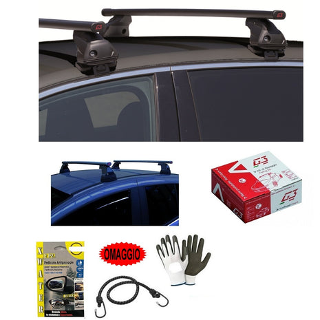 BARRE PORTATUTTO PER TETTO AUTO 110CM BARRA PER AUTO COMPATIBILE CON Citröen C1 5p 2005 ( 68023 ) PORTABAGAGLI IN ACCIAIO SENZA CORRIMANO CON KIT ATTACCO DIRETTO SUL TETTO