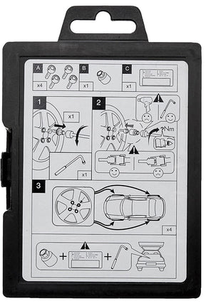 BULLONI ANTIFURTO STARLOCK CON CERCHIO IN LEGA BULLONE (DADO) ANTIRAPINA AUTO COMPATIBILE CON JAGUAR X Type, S Type  dal 02/2004 in poi   462/E KIT 4 BULLONI (DADI)+1 CHIAVE OMOLOGATO
