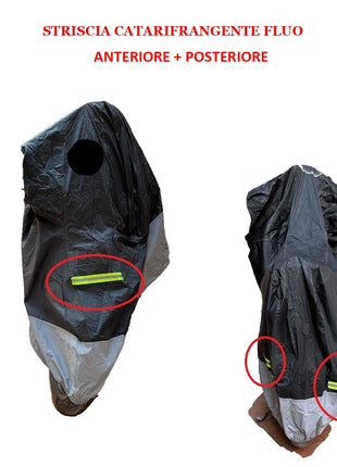 PER RIEJU TANGO 50  TAGLIA XL 246x105x127cm TELO COPRIMOTO FELPATO IMPERMEABILE COPERTURA PER MOTO SCOOTER MAXISCOOTER MAXIMOTO COVER ANTIGRAFFIO CAPPOTTA 250GR