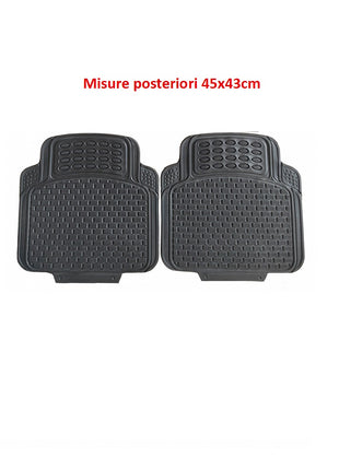 TAPPETINI AUTO PER PEUGEOT 508 STATION SET DI 4 TAPPETI IN PVC 2 ANTERIORI 73x43cm E 2 POSTERIORI 45x43cm FONDO ANTISCIVOLO SAGOMABILI TAPPETINO CON PRETAGLI UNIVERSALE
