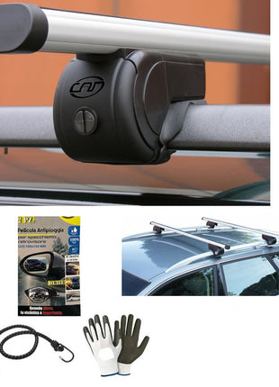 BARRE PORTATUTTO IN ALLUMINIO CAM PORTABAGAGLI PER TETTO AUTO 127CM COMPATIBILE CON NISSAN Murano II SUV Rail aperti da anno 2013 PORTAPACCHI PER REALING ALTI PORTATA 100KG