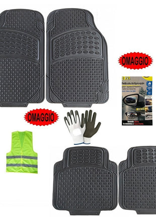 TAPPETINI AUTO PER MERCEDES CLASSE E BERLINA SET DI 4 TAPPETI IN PVC 2 ANTERIORI 73x43cm E 2 POSTERIORI 45x43cm FONDO ANTISCIVOLO SAGOMABILI TAPPETINO CON PRETAGLI UNIVERSALE