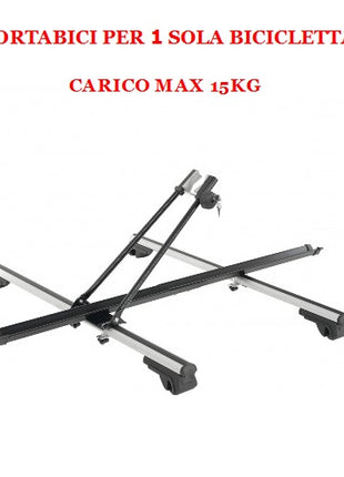 PER KIA STONIC PORTABICI PER TETTO AUTO PORTABICICLETTA PER BARRE PORTATUTTO PORTABAGAGLI CARICO MASSIMO 15KG MATERIALE IN ACCIAIO PORTA BICI DA PORTAPACCHI