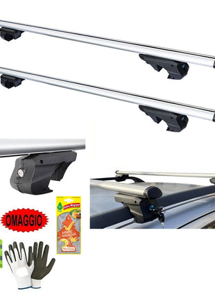 BARRE DA TETTO PER AUTO PORTAPACCHI BARRA PORTATUTTO PER VOLVO XC90 2008 BP023 PORTABAGAGLI 135-140CM PER RAILING ALTI IN ALLUMINIO OMOLOGATI CON SERRATURA  2 CHIAVI