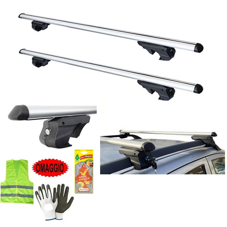 BARRE DA TETTO PER AUTO PORTAPACCHI BARRA PORTATUTTO PER VOLKSWAGEN Passat Variant 2002 BP022 PORTABAGAGLI 120-125CM PER RAILING ALTI IN ALLUMINIO OMOLOGATI CON SERRATURA  2 CHIAVI