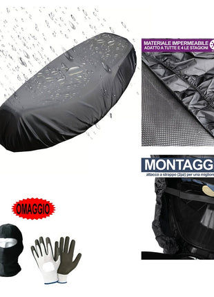 PER KAWASAKI GPZ 500 S  TELO COPRISELLA IMPERMEABILE IN OXFORD COPERTURA ANTIPIOGGIA PER SELLE MOTO PROTEGGISELLA SCOOTER 120X75CM