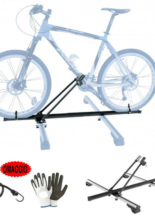 PER CITROEN C3 AIRCROSS PORTABICI PER TETTO AUTO PORTABICICLETTA PER BARRE PORTATUTTO PORTABAGAGLI CARICO MASSIMO 15KG MATERIALE IN ACCIAIO PORTA BICI DA PORTAPACCHI